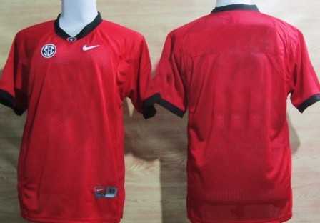 Men%27s Georgia Bulldogs Customized Red Jersey